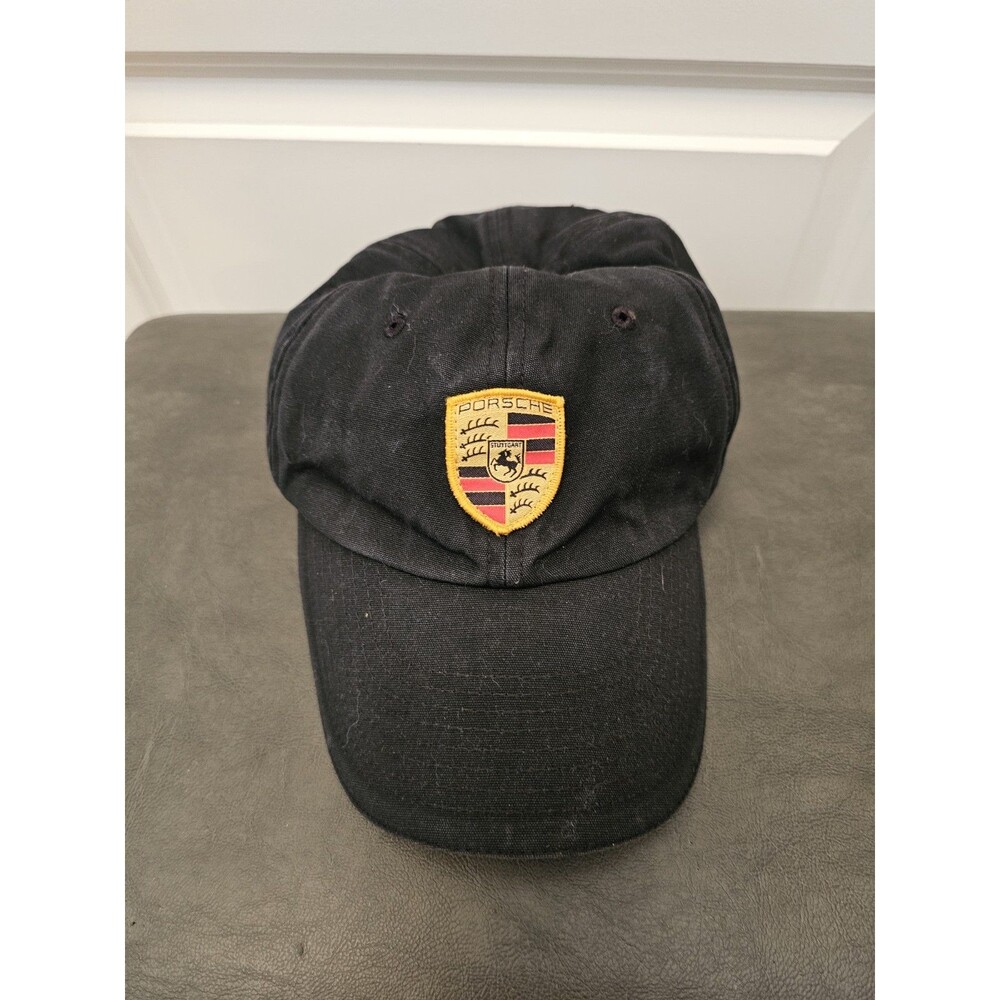 Porsche Design Drivers Selection Black Embroidered Shield Crest Logo Hat Cap